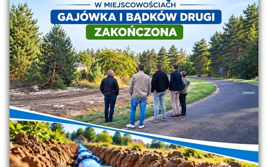Zakończono rozbudowę wodociągu w Gajówce i Bądkowie Drugim