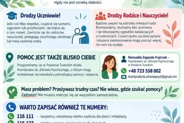 Wsparcie psychiczne w powiecie tureckim – gdzie szukać pomocy?