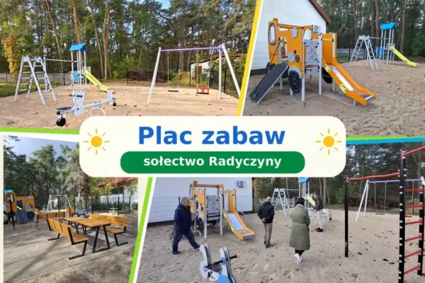 Nowy plac zabaw w Radyczynach już otwarty – inwestycja za blisko 150 tys. zł