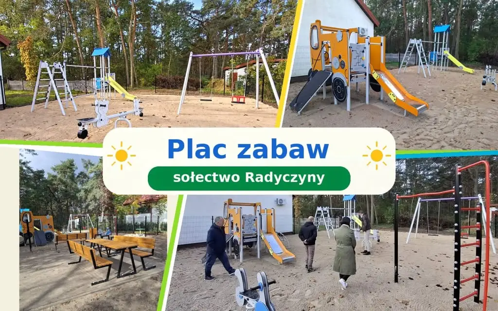 Nowy plac zabaw w Radyczynach już otwarty – inwestycja za blisko 150 tys. zł