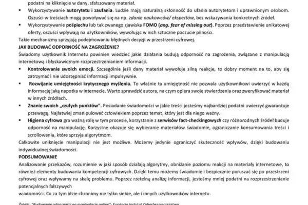 Manipulacje w sieci — jak nie dać się nabrać fałszywym informacjom?