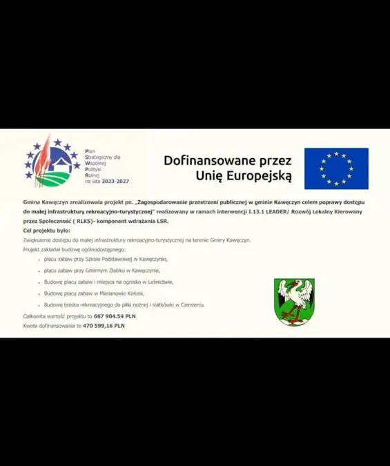 Gmina Kawęczyn z nowymi placami zabaw i boiskami. Inwestycja za blisko 600 tys. zł zakończona