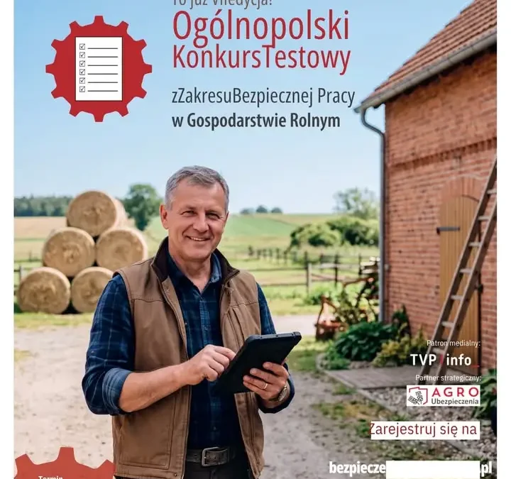 KRUS zaprasza rolników z Gminy Kawęczyn do udziału w konkursie o bezpieczeństwie pracy