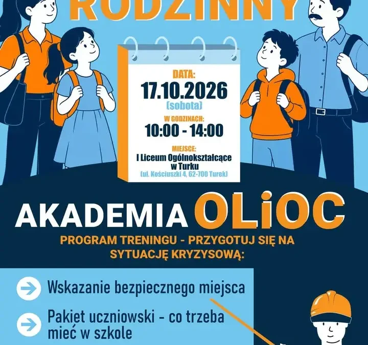 Powiat Turecki zaprasza na Krajowy Trening Rodzinny Akademii #OLiOC