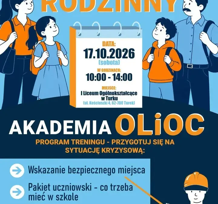 Krajowy Trening Rodzinny Akademii #OLiOC w Turku – naucz się reagować na zagrożenia
