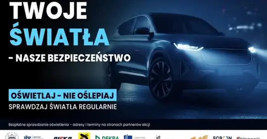 Bezpłatna kontrola świateł w cztery soboty – policja zaprasza kierowców